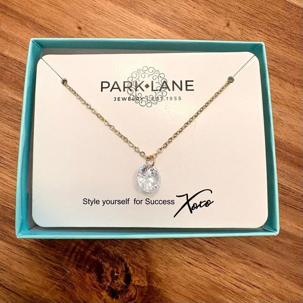 Park Lane | Halo CZ Necklace | 16” Adjustable